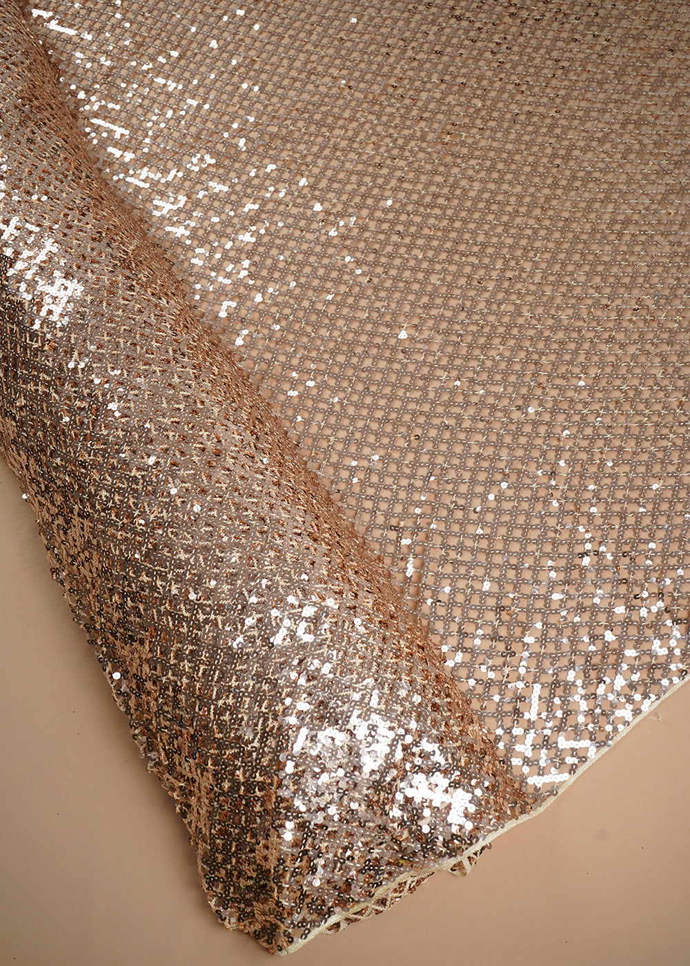 Golden Exclusive Fabric With All Over Sequins Work 23631
