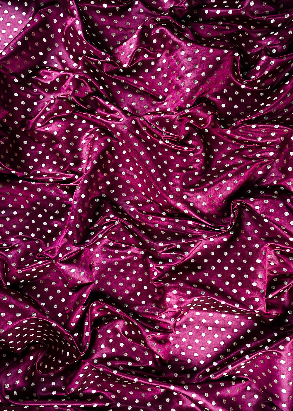 Bargandi Banarasi Brocade Fabric With All Over Zari Handloom 23760