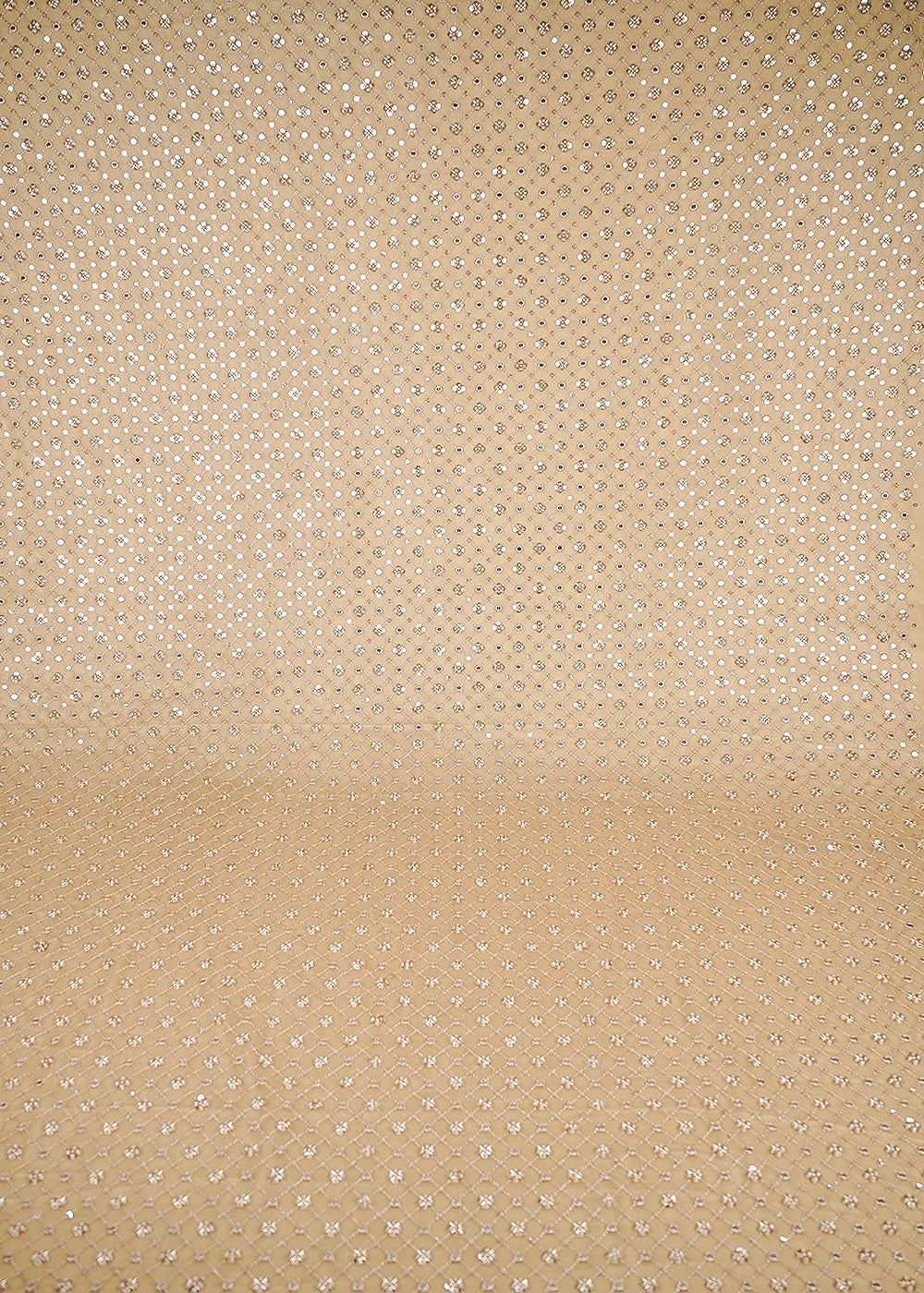 Golden Imported Net Fabric With All Over Zari, Sequins And Katdana Work 23923