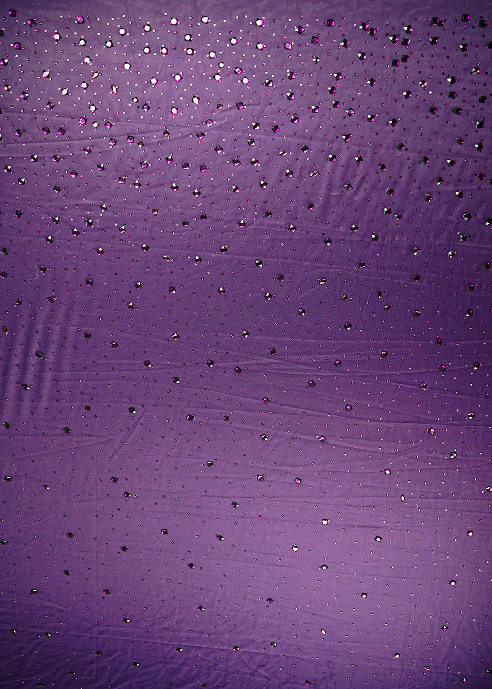 Purple Imported Net Fabric With All Over Stone Work  24024