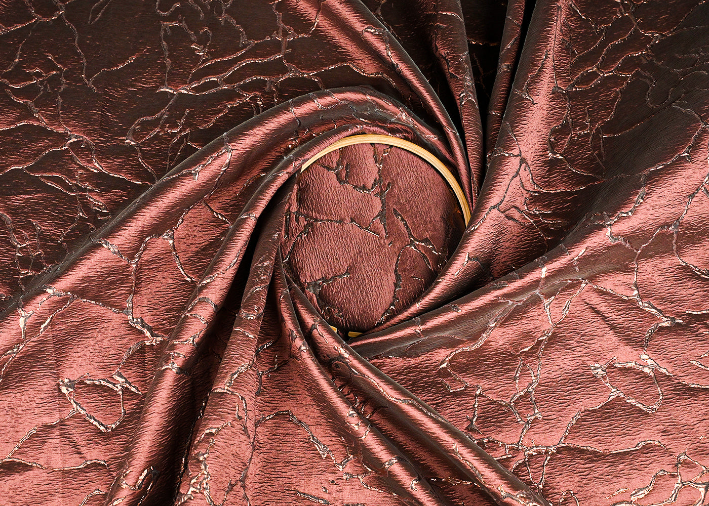 Brown Imported Jacquard Fabric With All Over Embosed Work 24136