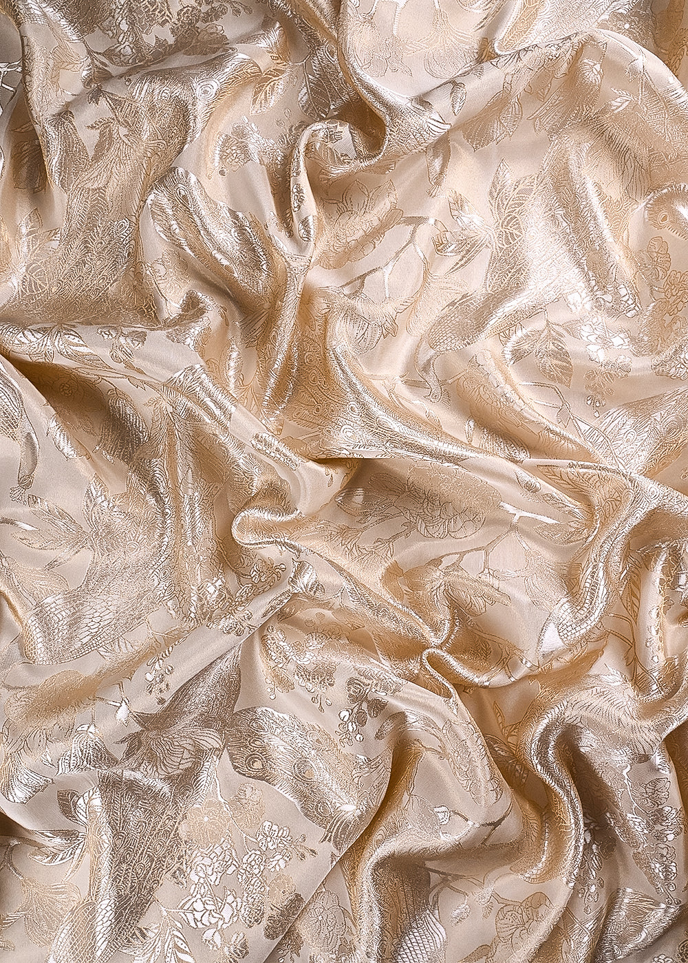 Golden Dyeable Tissue Fabric With All Over Zari Handloom 24416