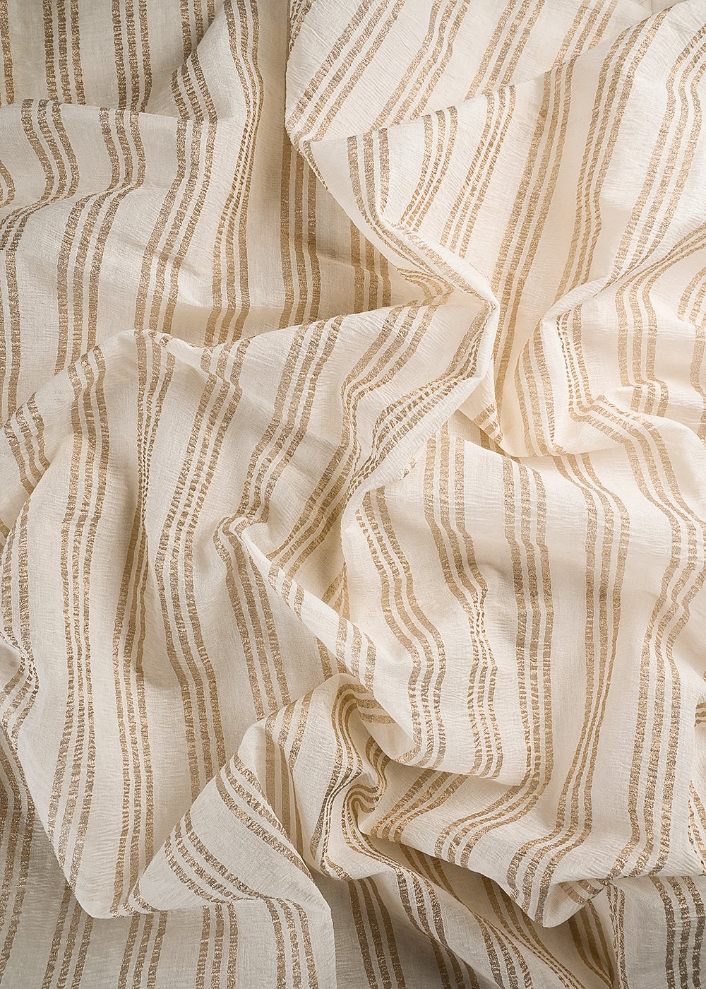 White Dyeable Chanderi Fabric With All Over Zari Handloom 24468