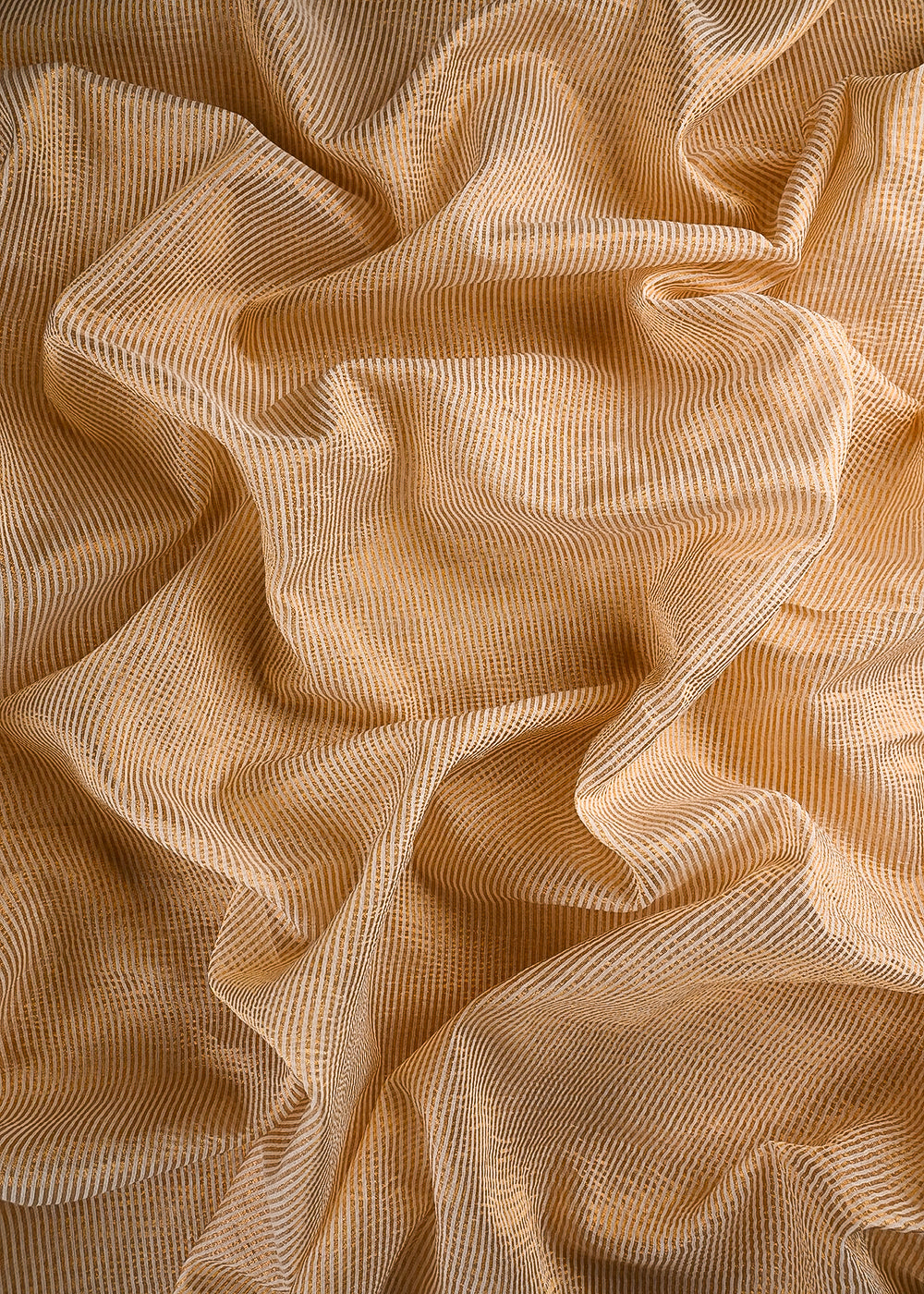 White Dyeable Chanderi Fabric With All Over Zari Handloom 24469
