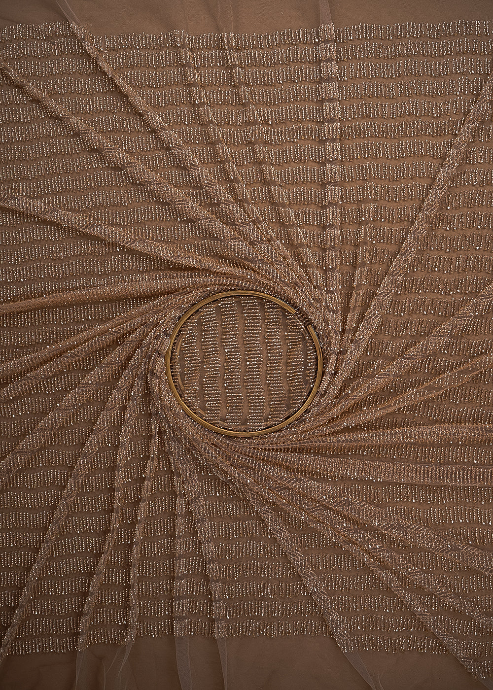 Chiku Imported Net Fabric With All Over Katdana And Pearl Work 24490