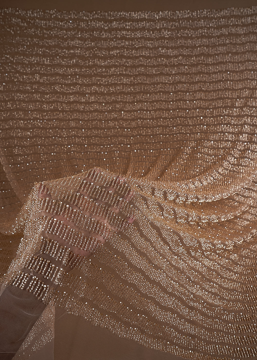 Chiku Imported Net Fabric With All Over Katdana And Pearl Work 24490