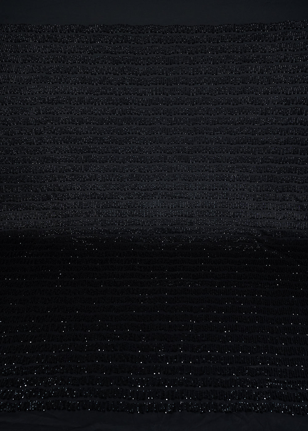 Black Imported Net Fabric With All Over Katdana And Pearl Work 24492
