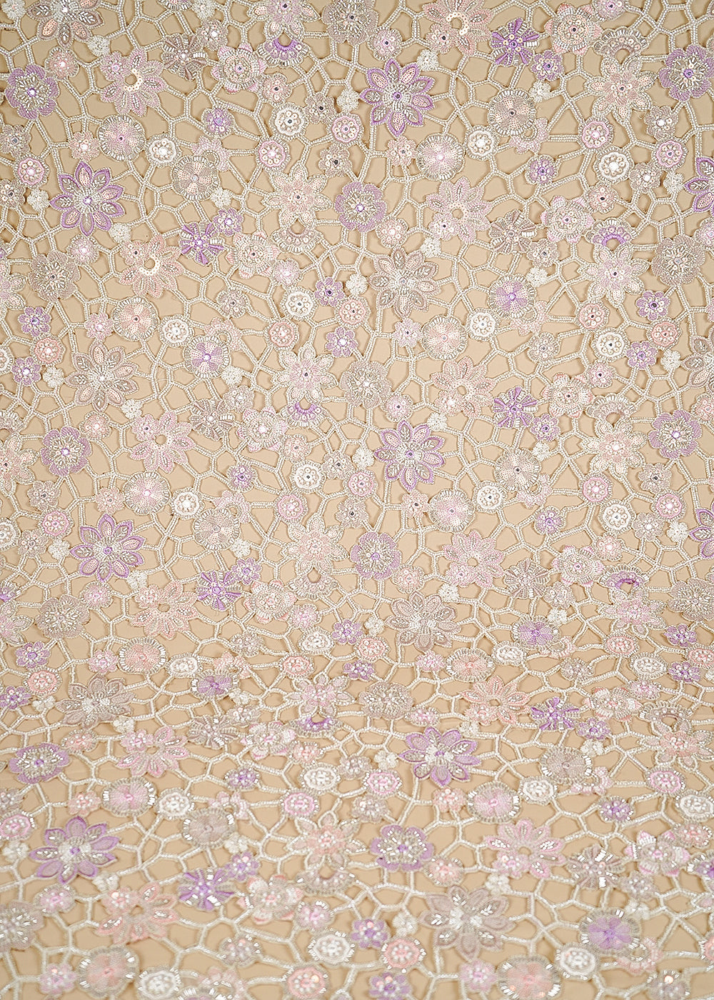 Chiku Imported Net Fabric With All Over Katdana, Sequins, Bead, Faux Mirror And Laser Cutwork 24632