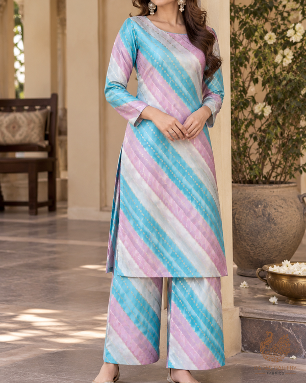 Blue Banarasi Brocade Fabric With All Over Zari Handloom 24761