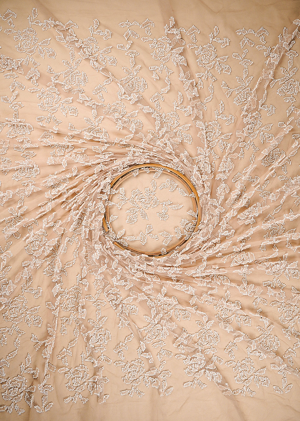 Chiku Imported Net Fabric With All Over Katdana Work 24794