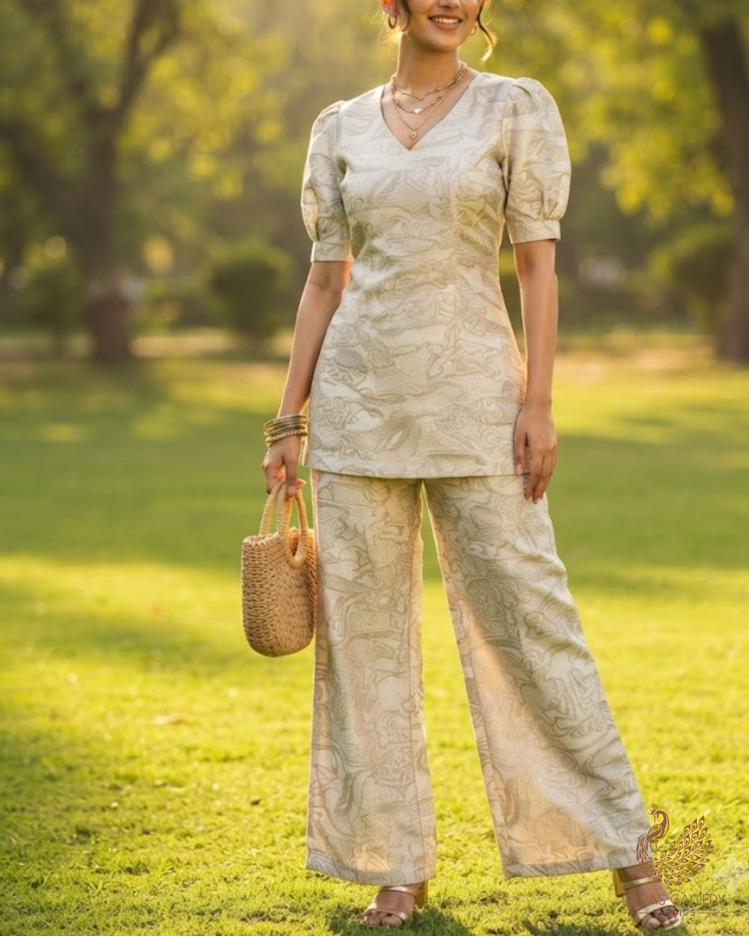 White Dyeable Silk Fabric With All Over Thread And Sequins Work 24847