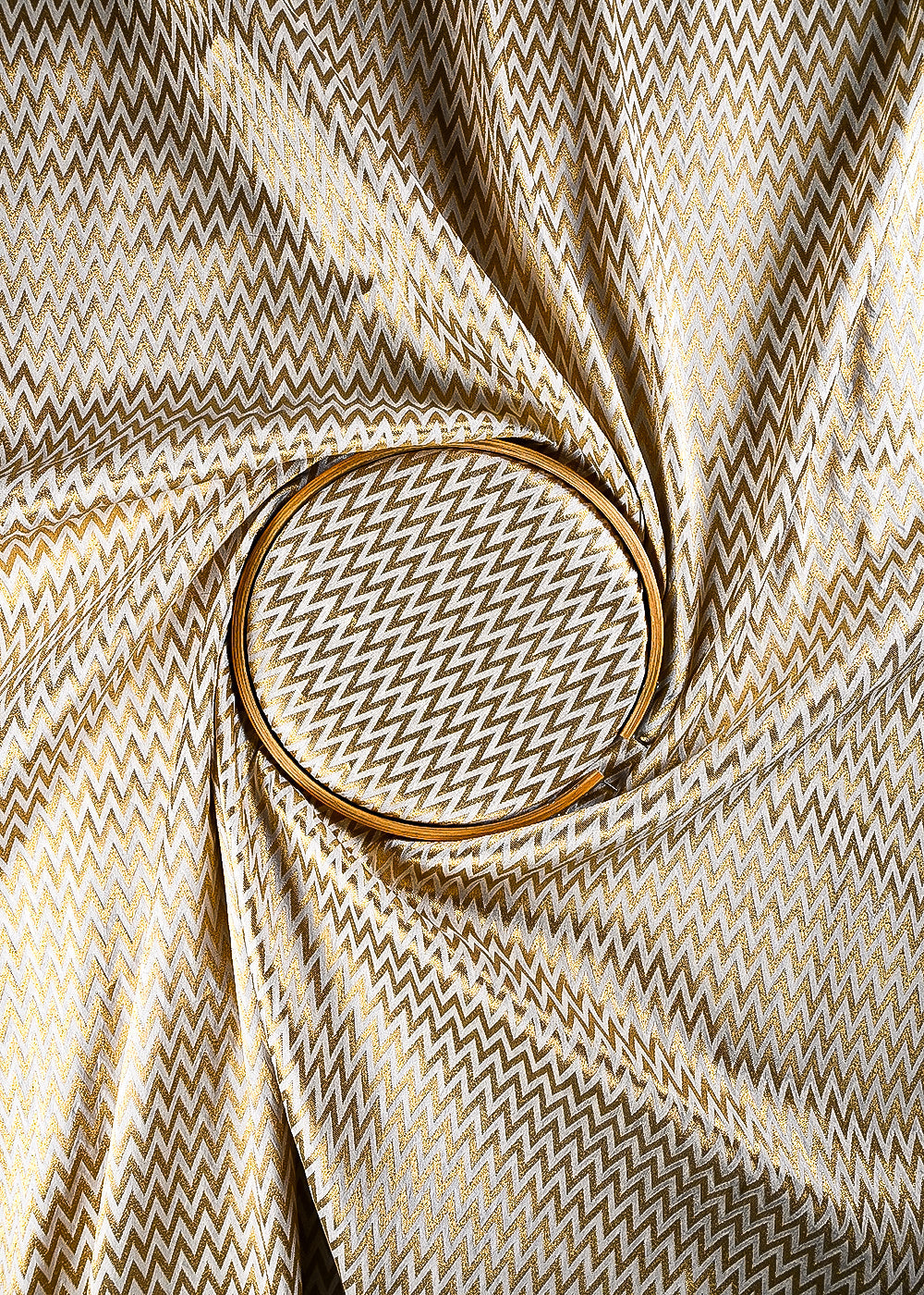 White Dyeable Silk Fabric With All Over Zari Handloom 25093