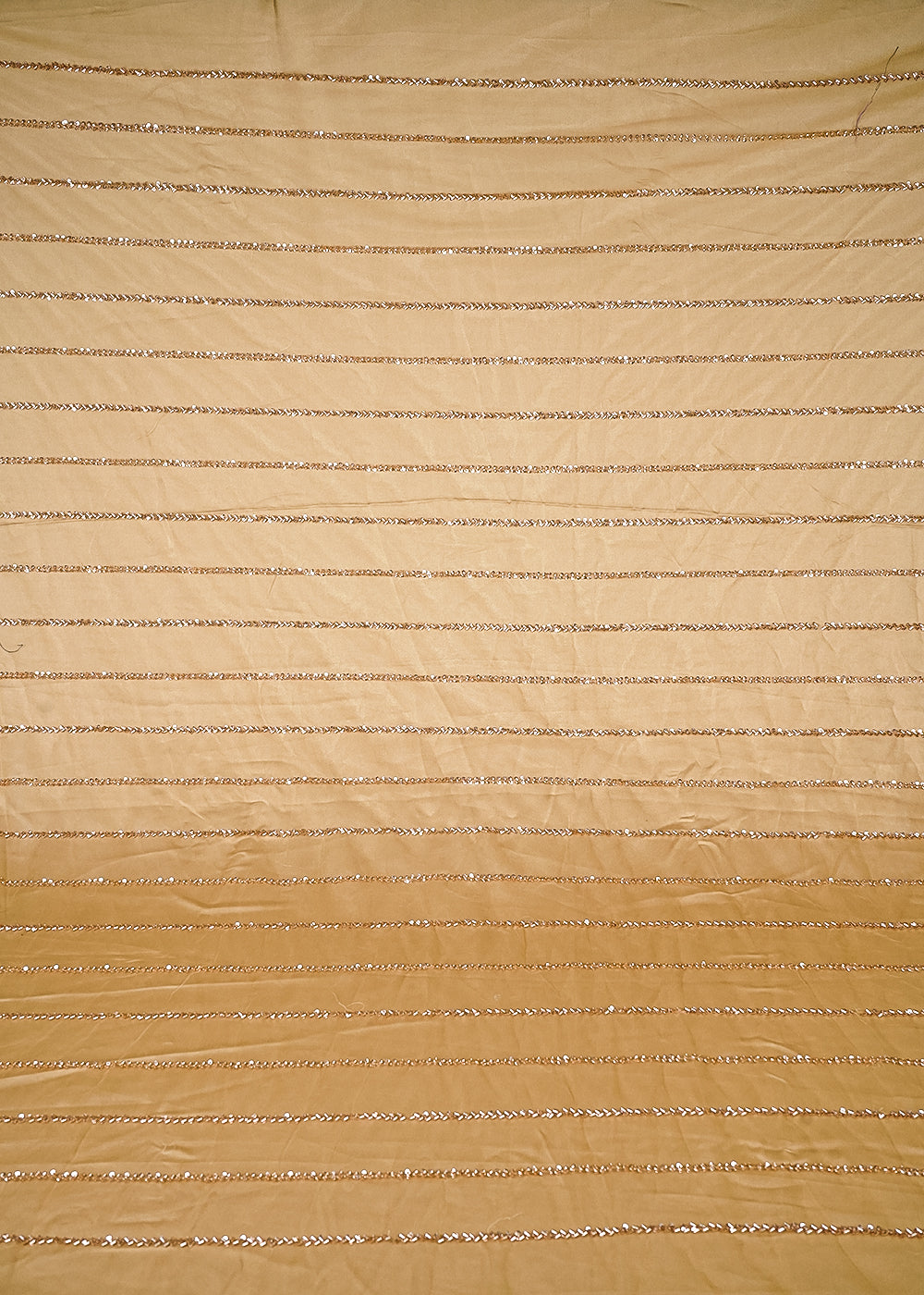 Golden Net Fabric With All Over Katdana Work 25189
