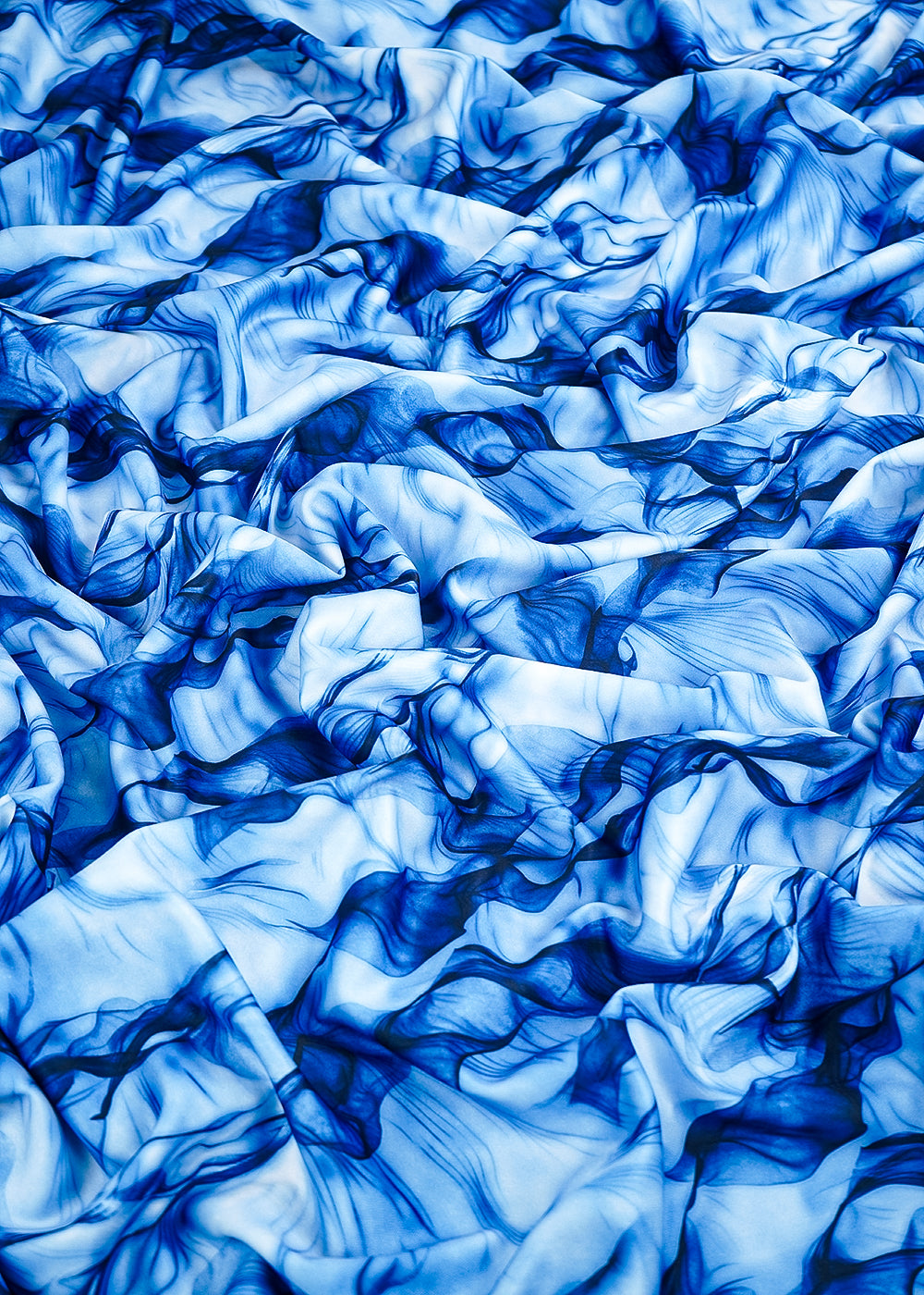 Dark Blue Scuba Fabric With All Over Abstarct Print 26433