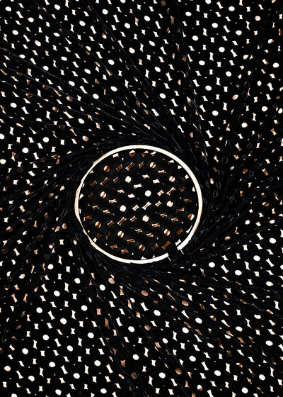 Black Velvet Fabric With All Over Cut Work 26437
