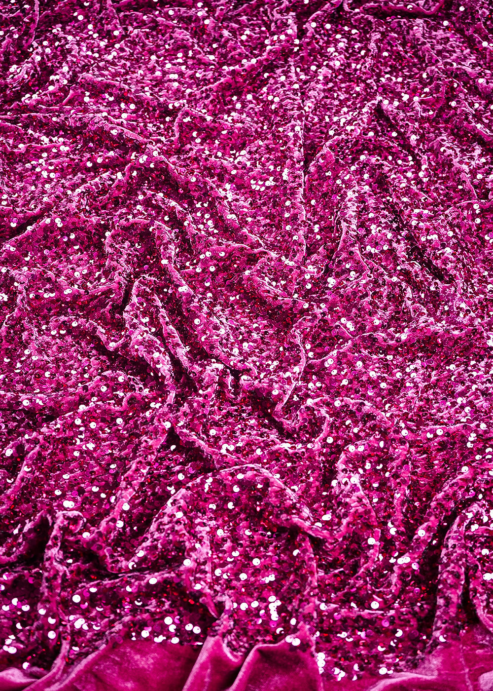 Drak Pink Velvet Fabric With All Over Sequins Work 26441