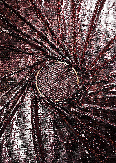 Black Velvet Fabric With All Over Sequins Work 26450