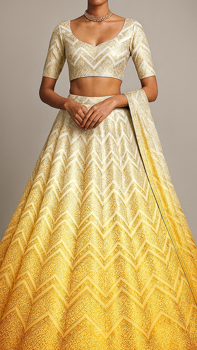 White Silk Fabric With Allover Zari Handloom 16218