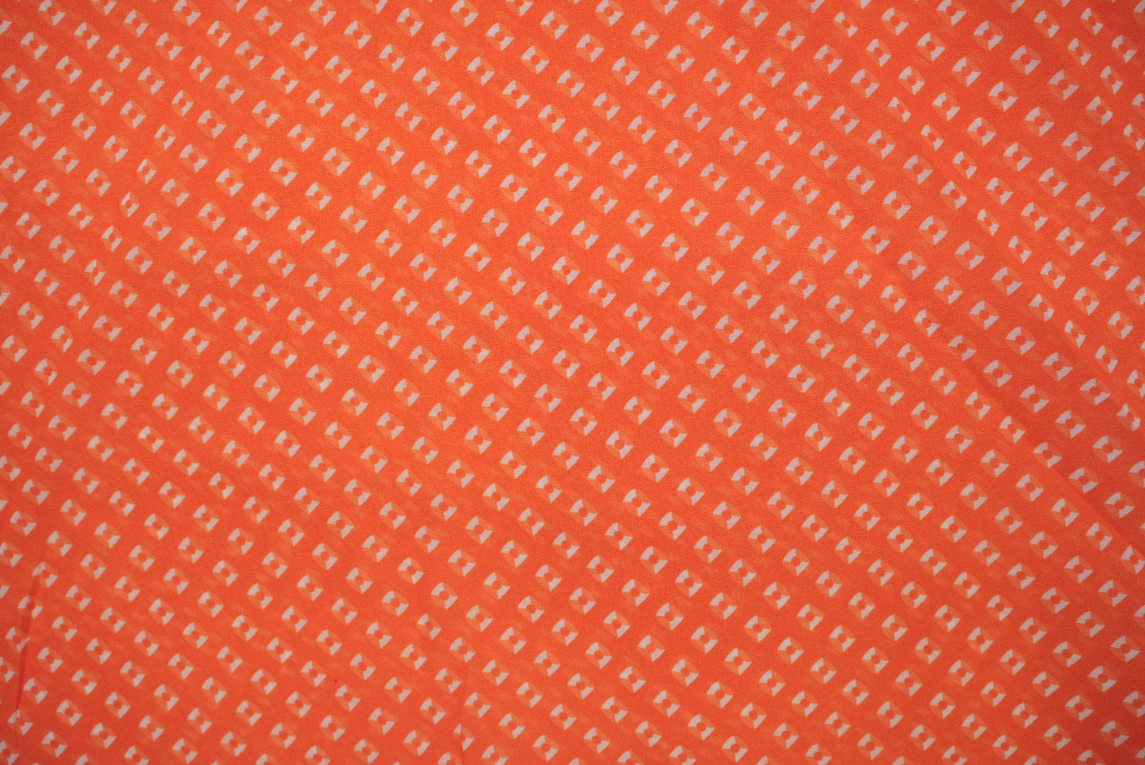 Orange Bandhini Digital Printed Fabric