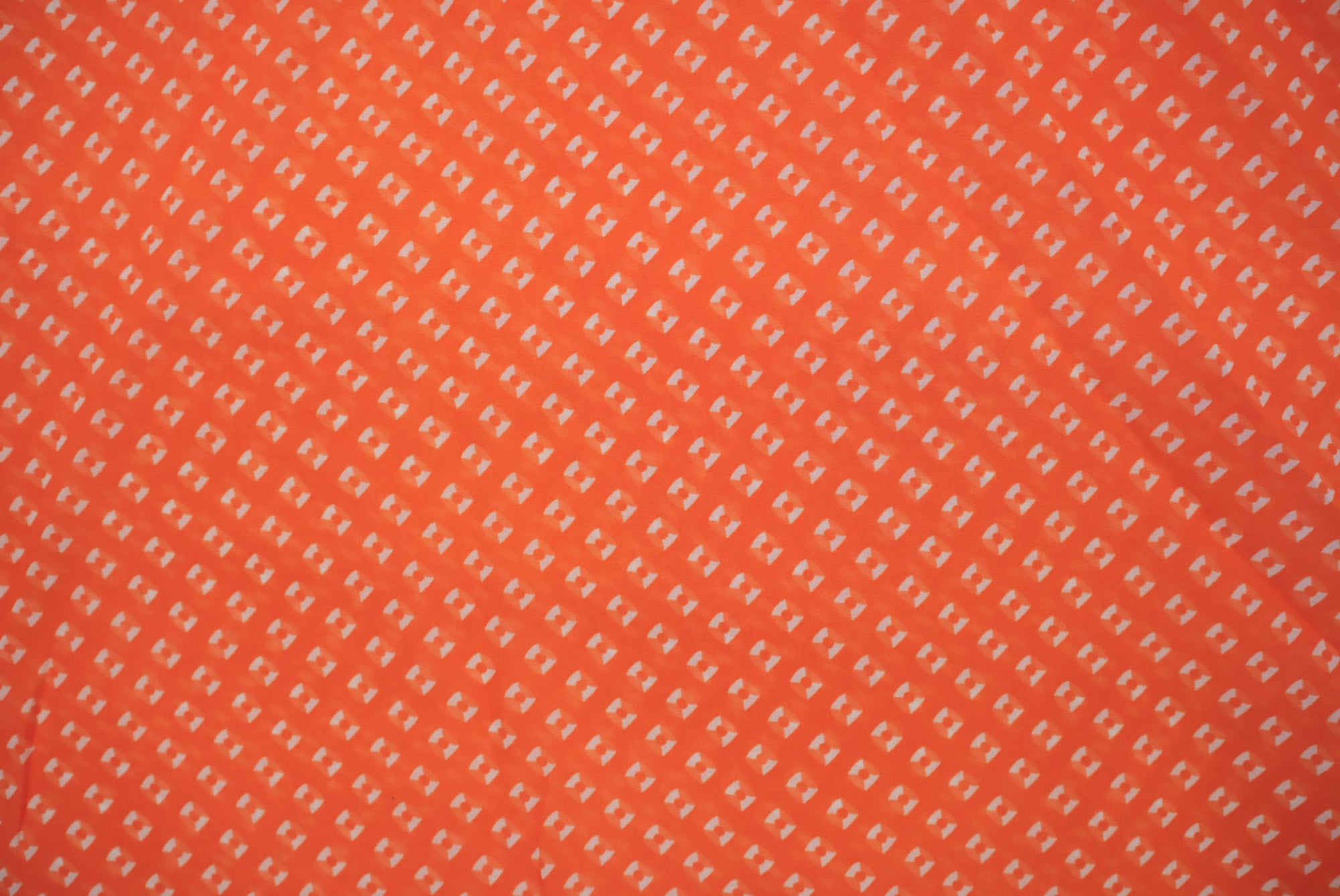 Orange Bandhini Digital Printed Fabric