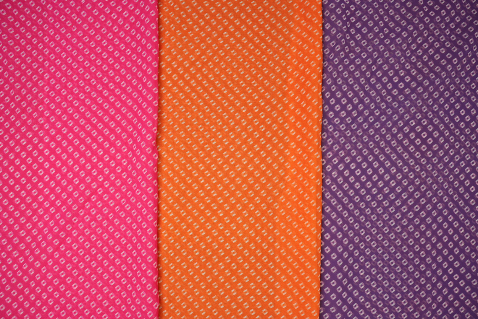 Orange Bandhini Digital Printed Fabric