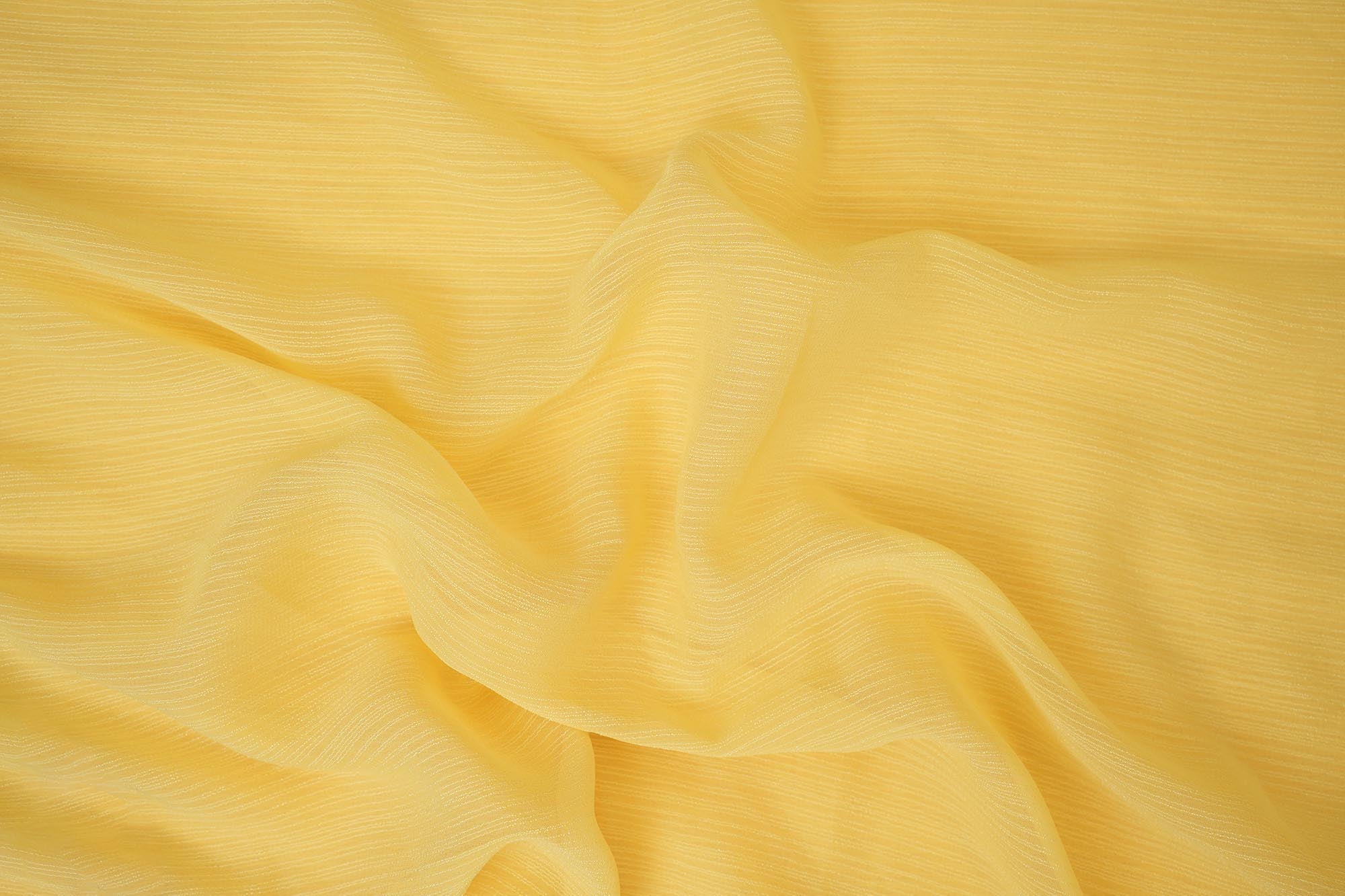 Pastel Yellow coloured barbie chiffon fabric