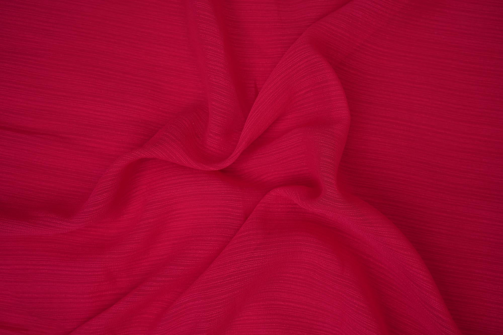 Rani pink coloured barbie chiffon fabric