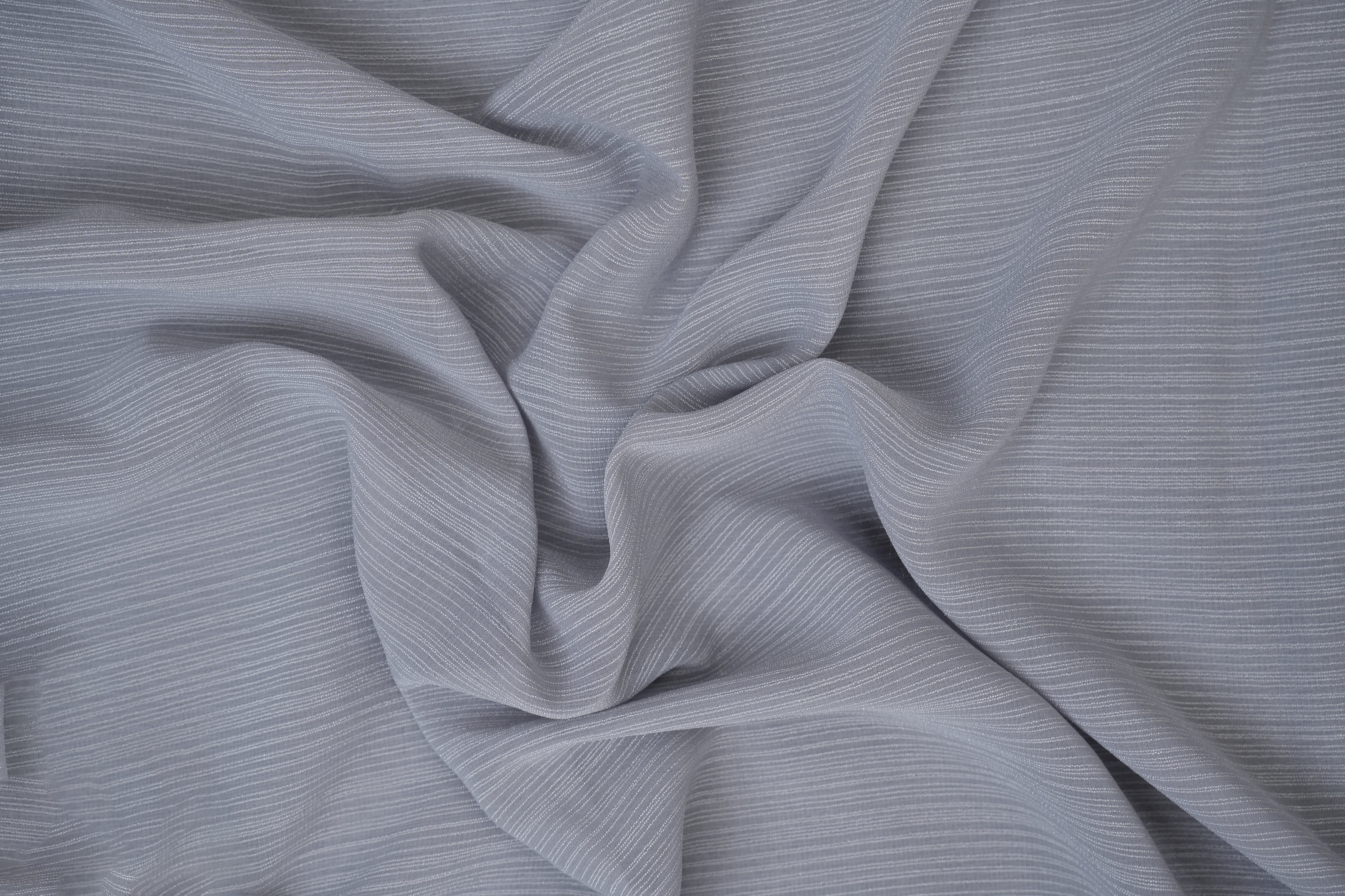 Blueish grey coloured barbie chiffon fabric