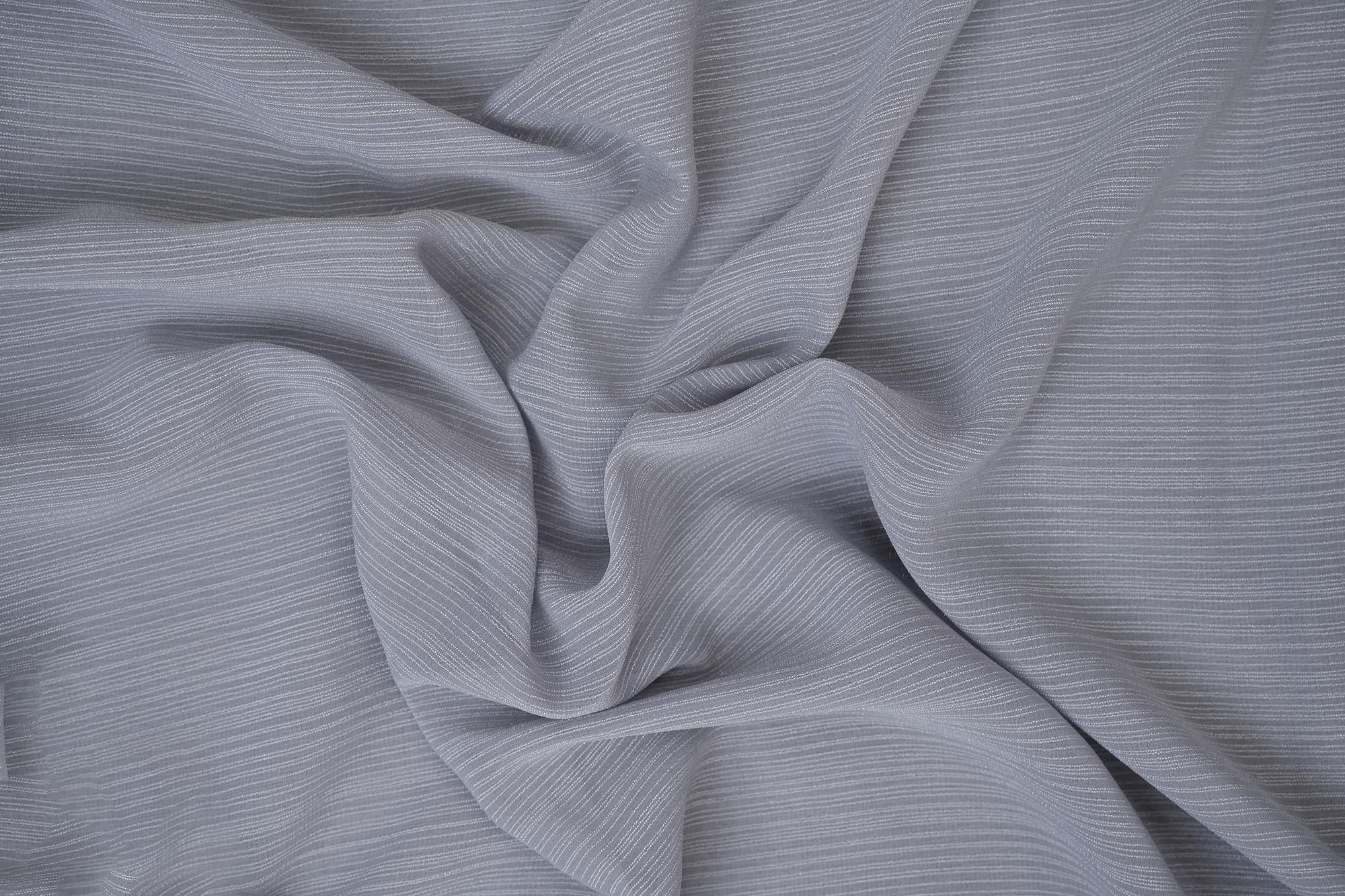 Blueish grey coloured barbie chiffon fabric