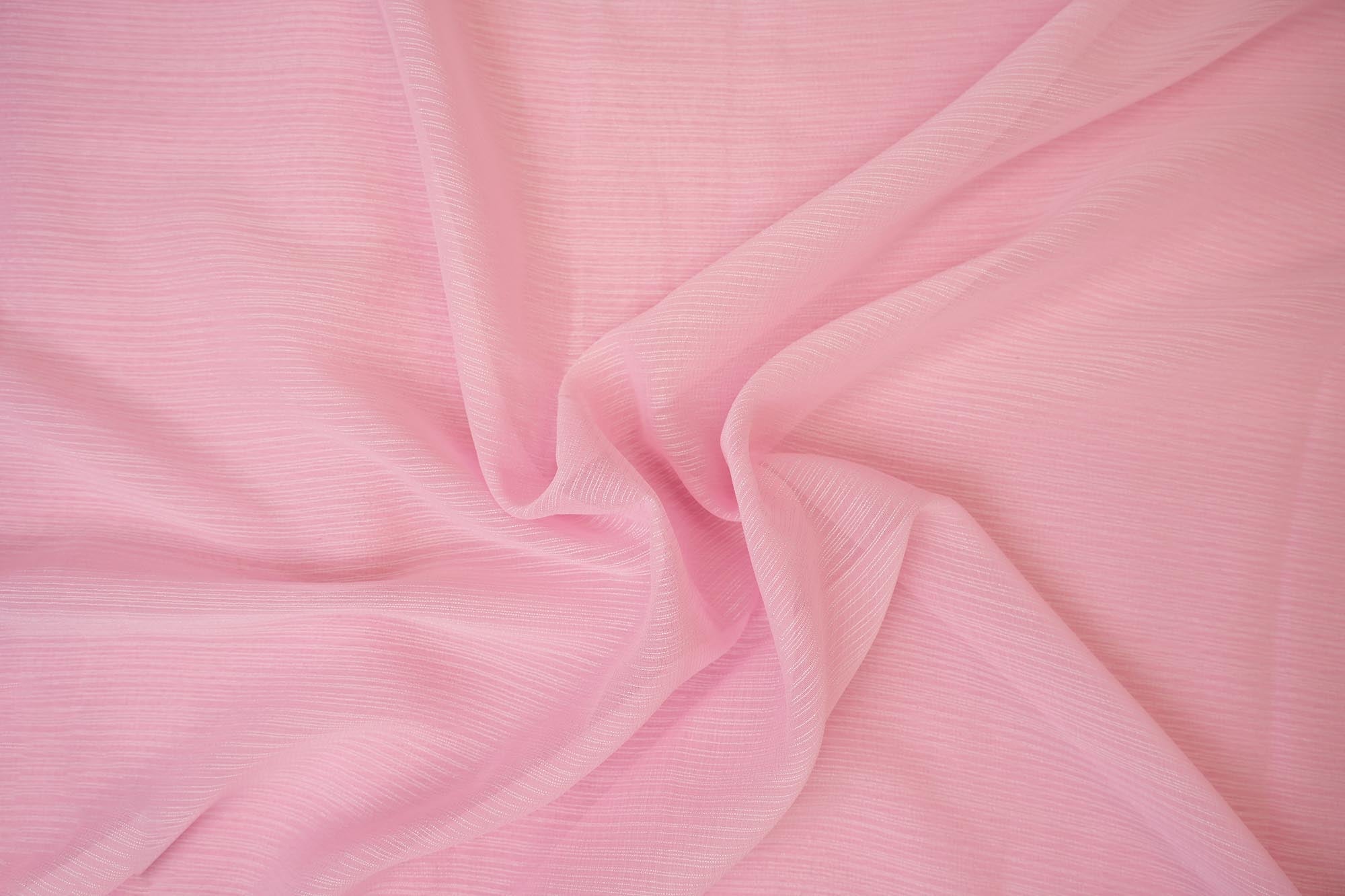 Baby Pink colored barbie chiffon fabric