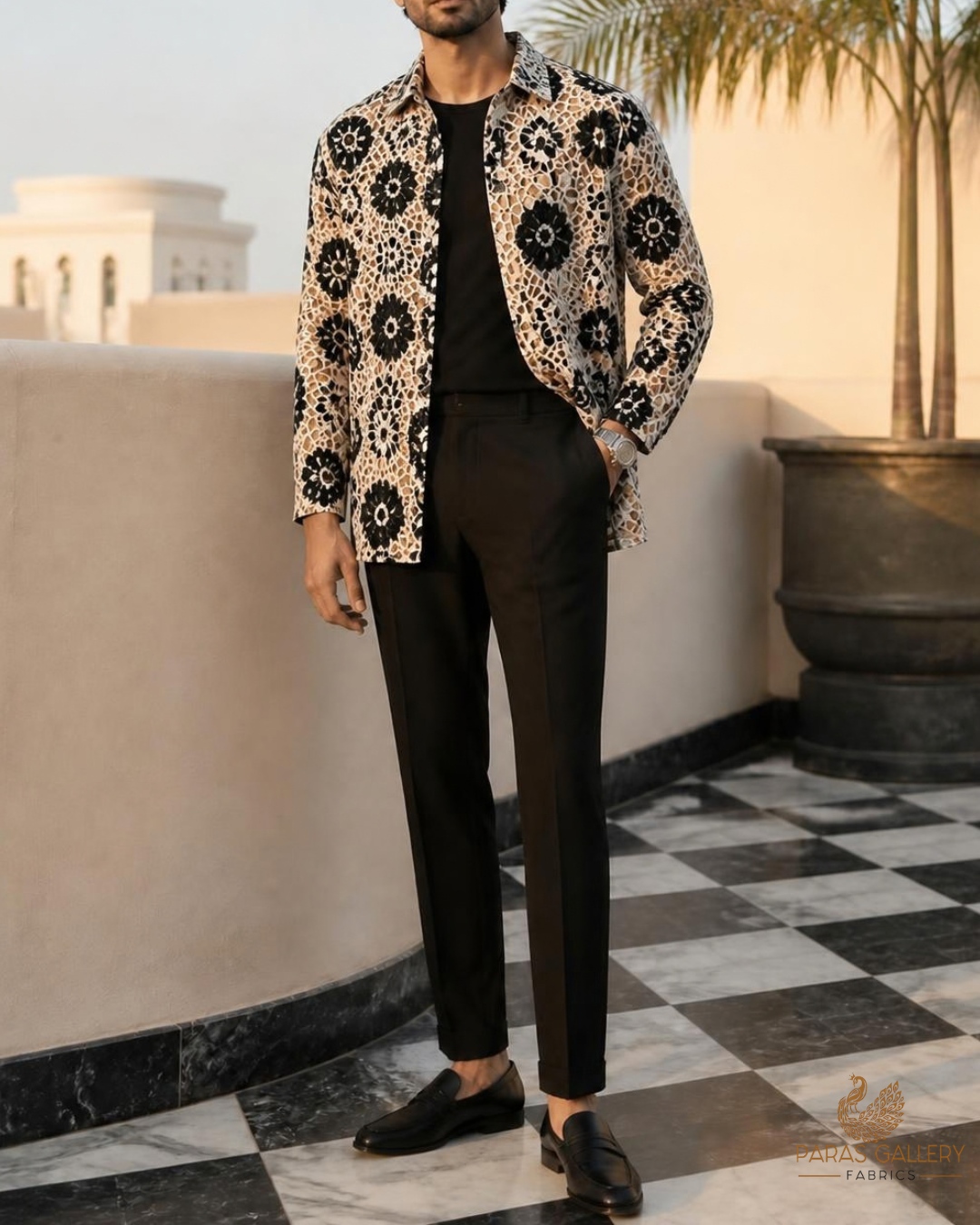 Black Crochet Fabric With Abstract Pattern Of Thread 20220