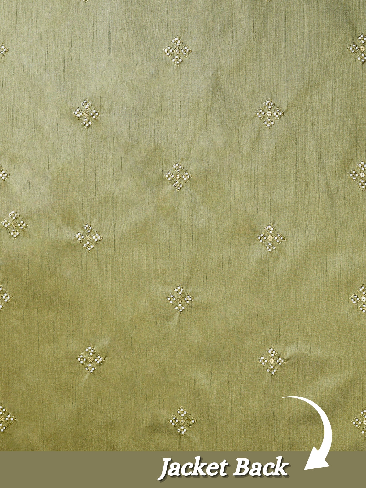 The Riwaayat – Unstitched Olive Green Nehru Jacket Fabric for Men 12116
