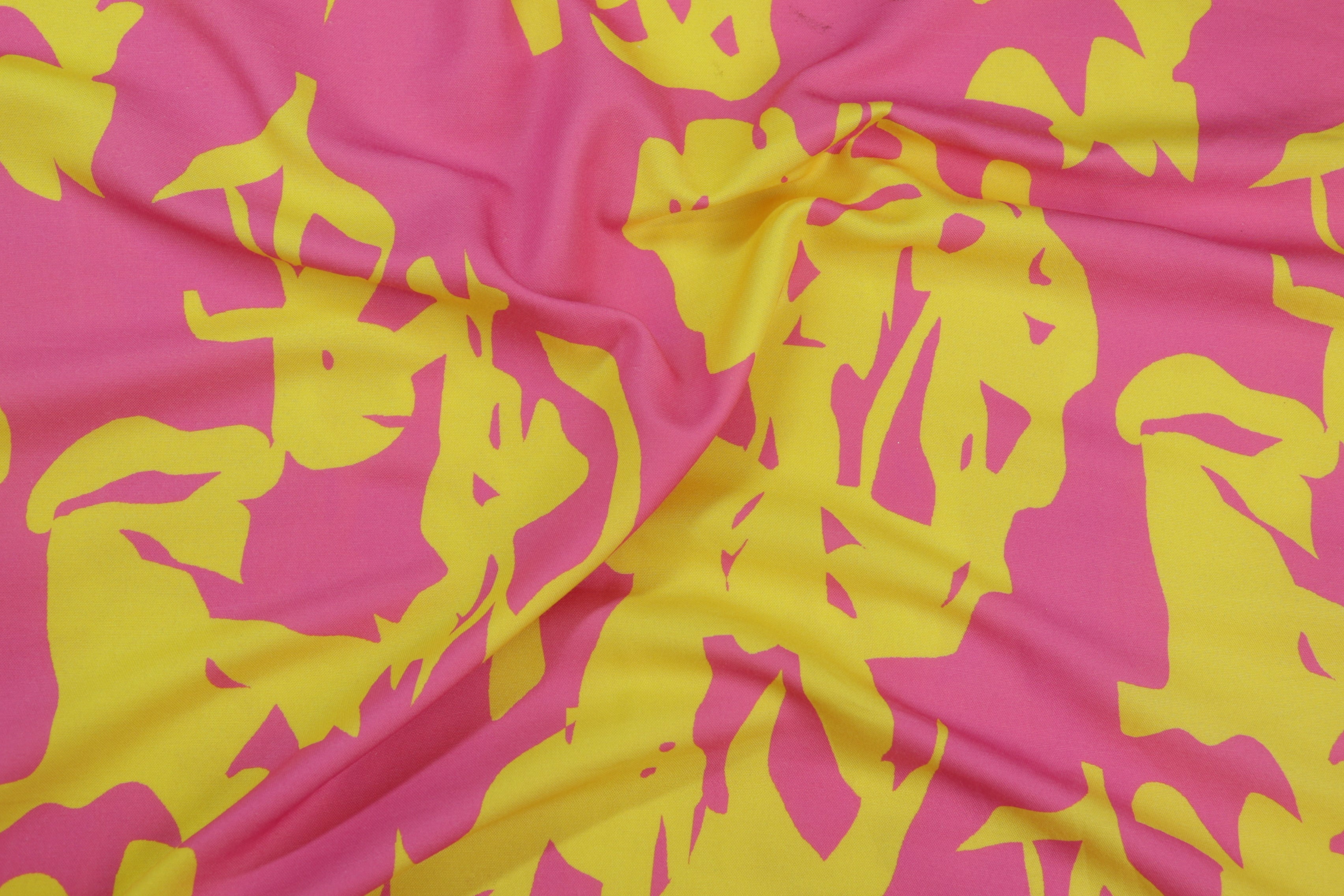 Pink Abstract Digital Printed Rayon