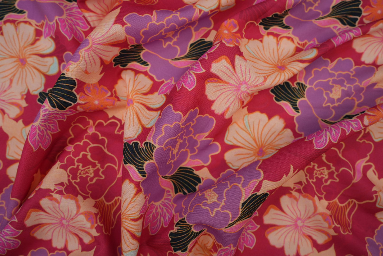 Gajari Floral Digital Printed Rayon