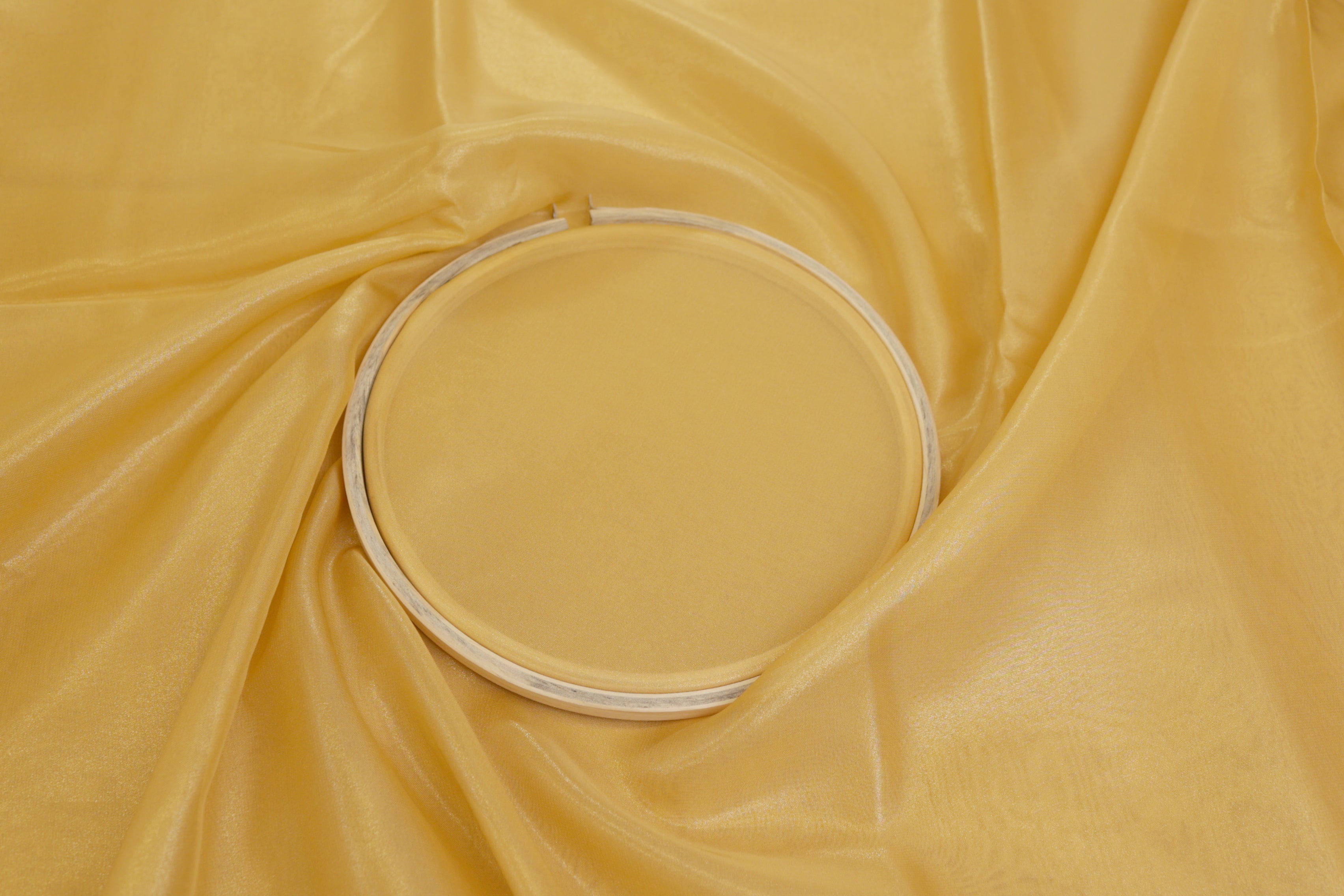 Gold coloured glass oraganza fabric