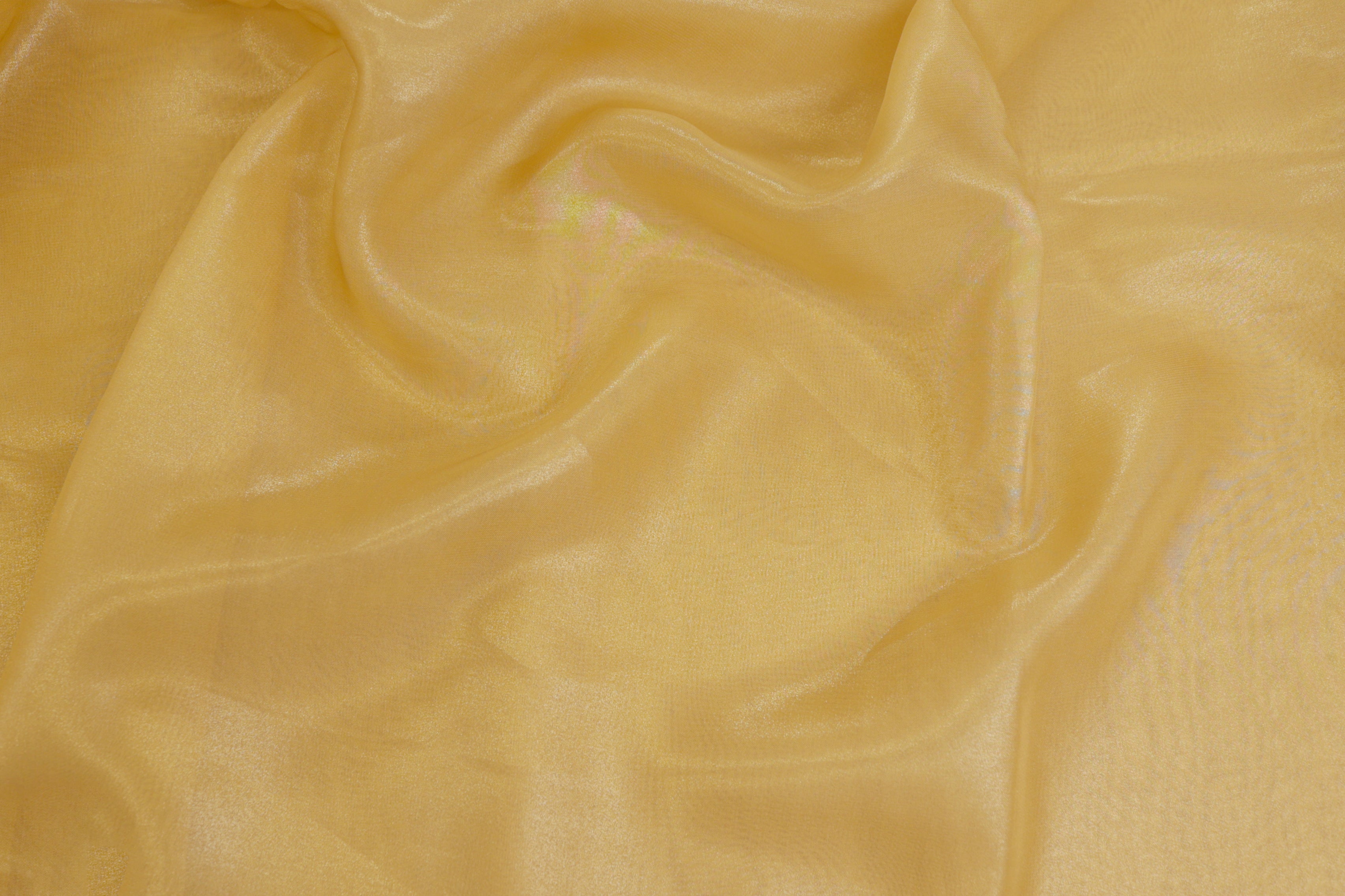 Gold coloured glass oraganza fabric