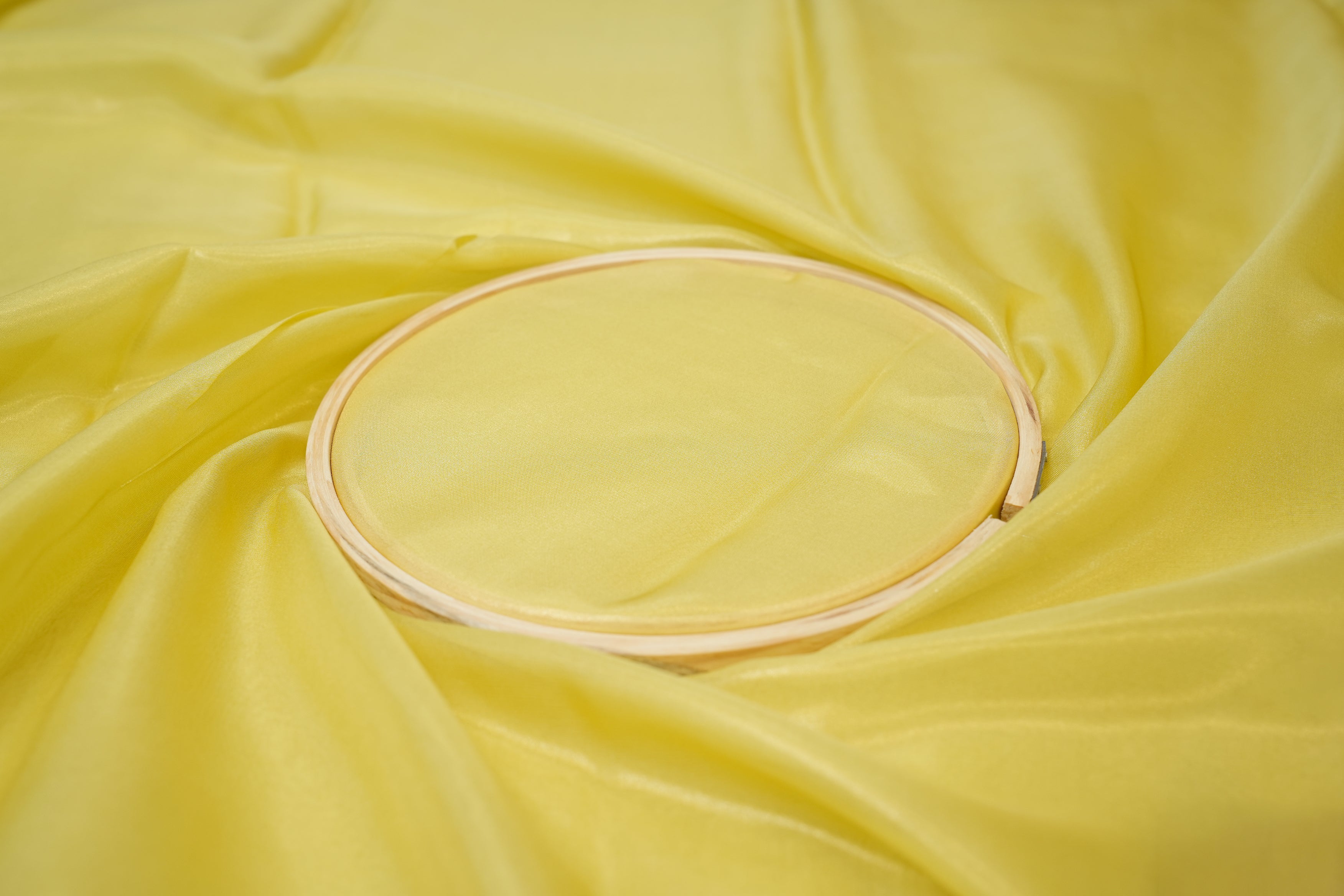 Lemon coloured glass oraganza fabric