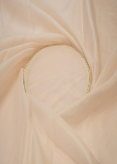 Peachy Nude Coloured Glass Organza Fabric 7447(16)
