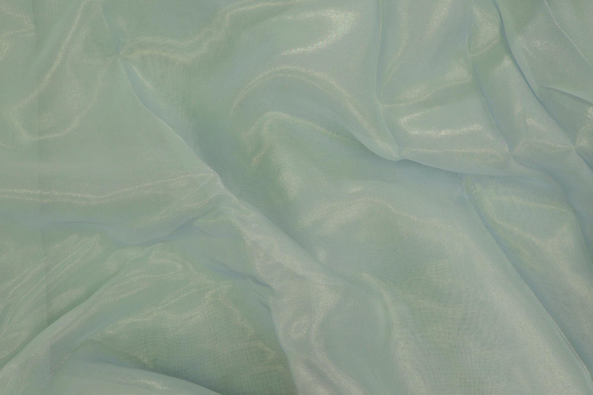 Sky blue coloured glass oraganza fabric