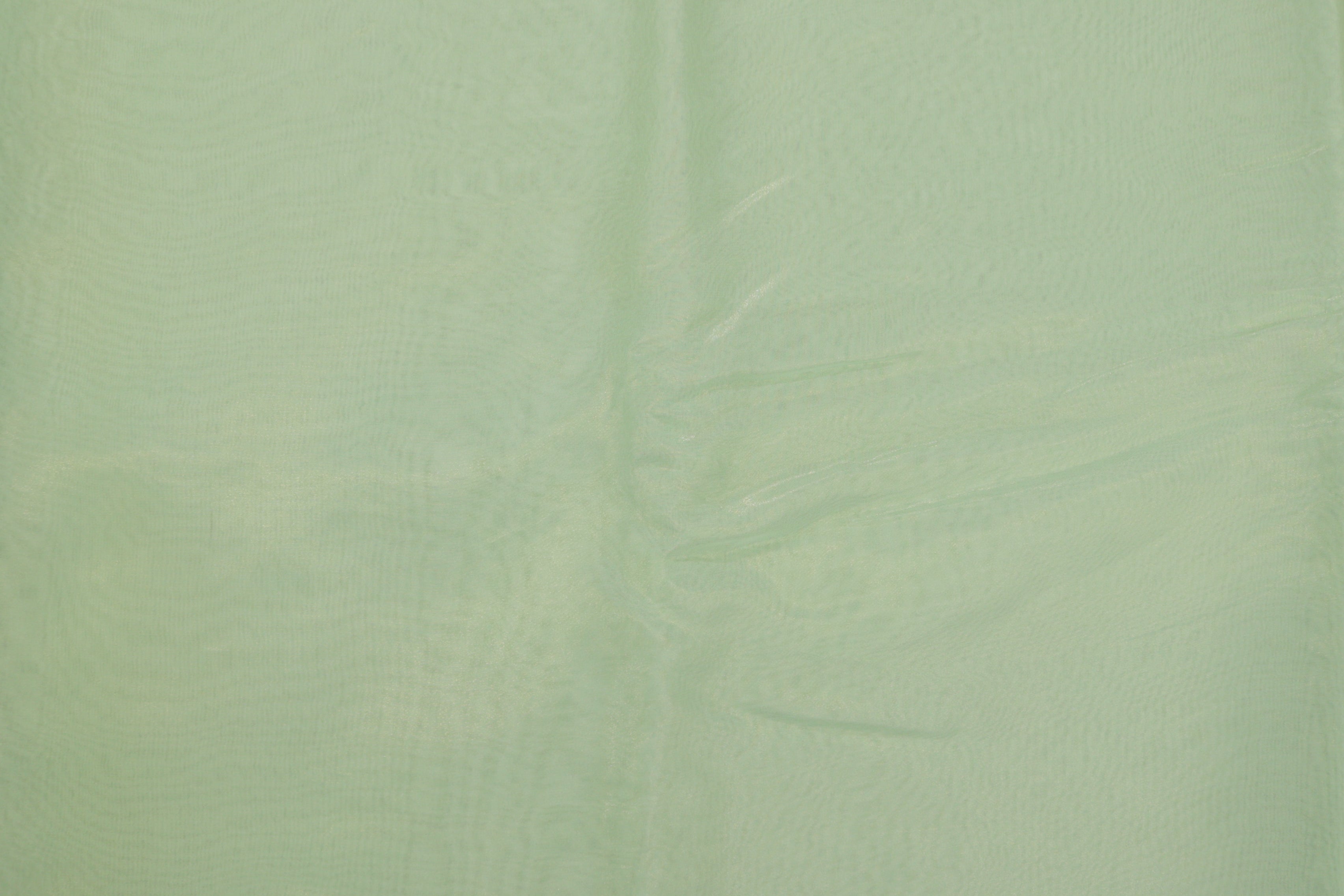 Pastel green coloured glass oraganza fabric