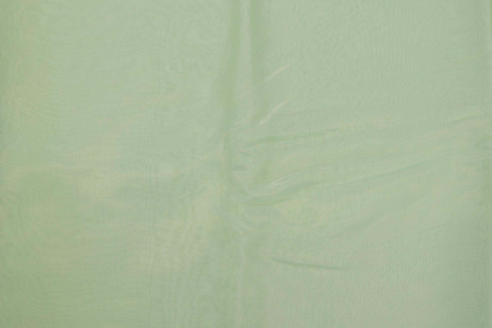 Pastel green coloured glass oraganza fabric