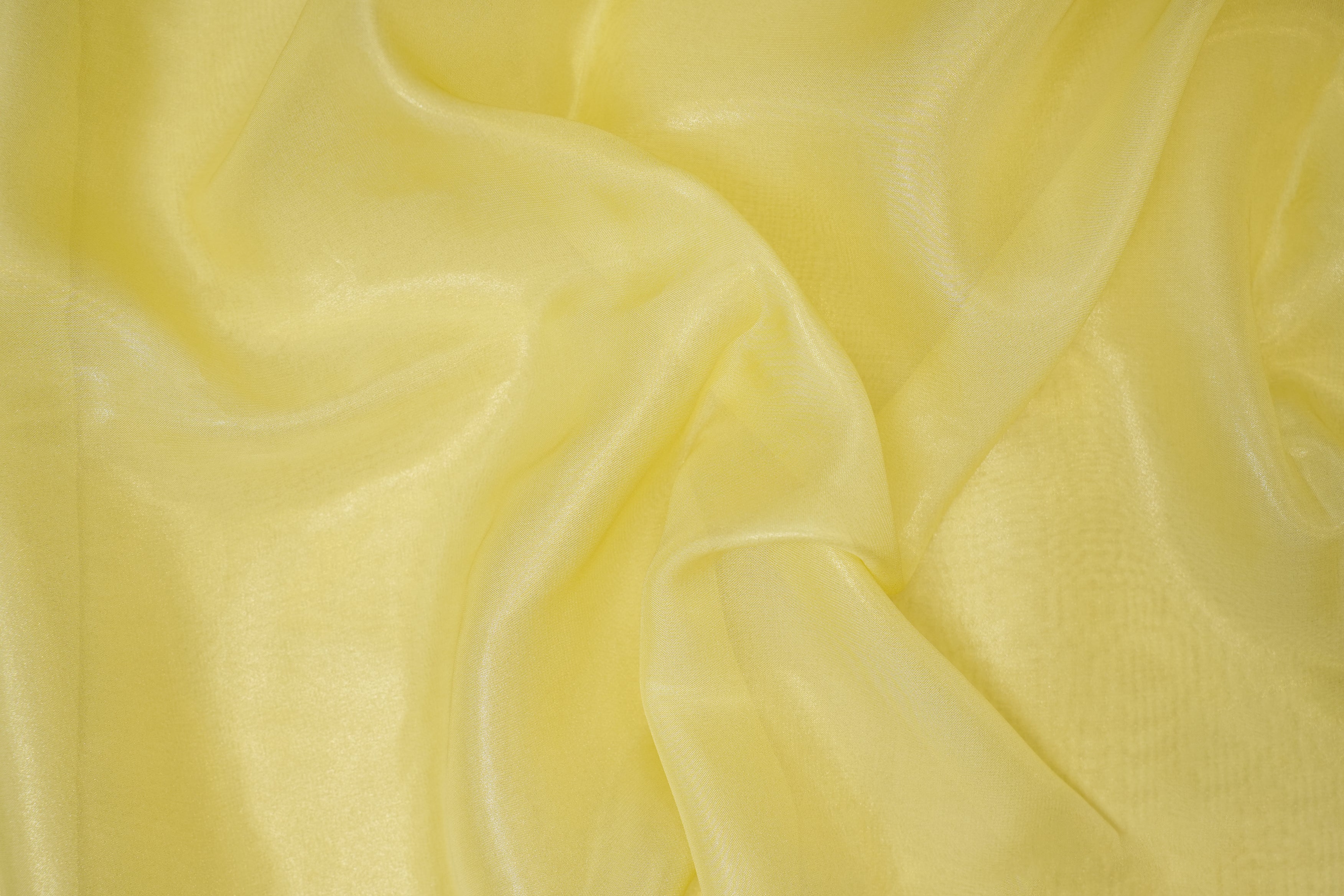 Yellow coloured glass oraganza fabric