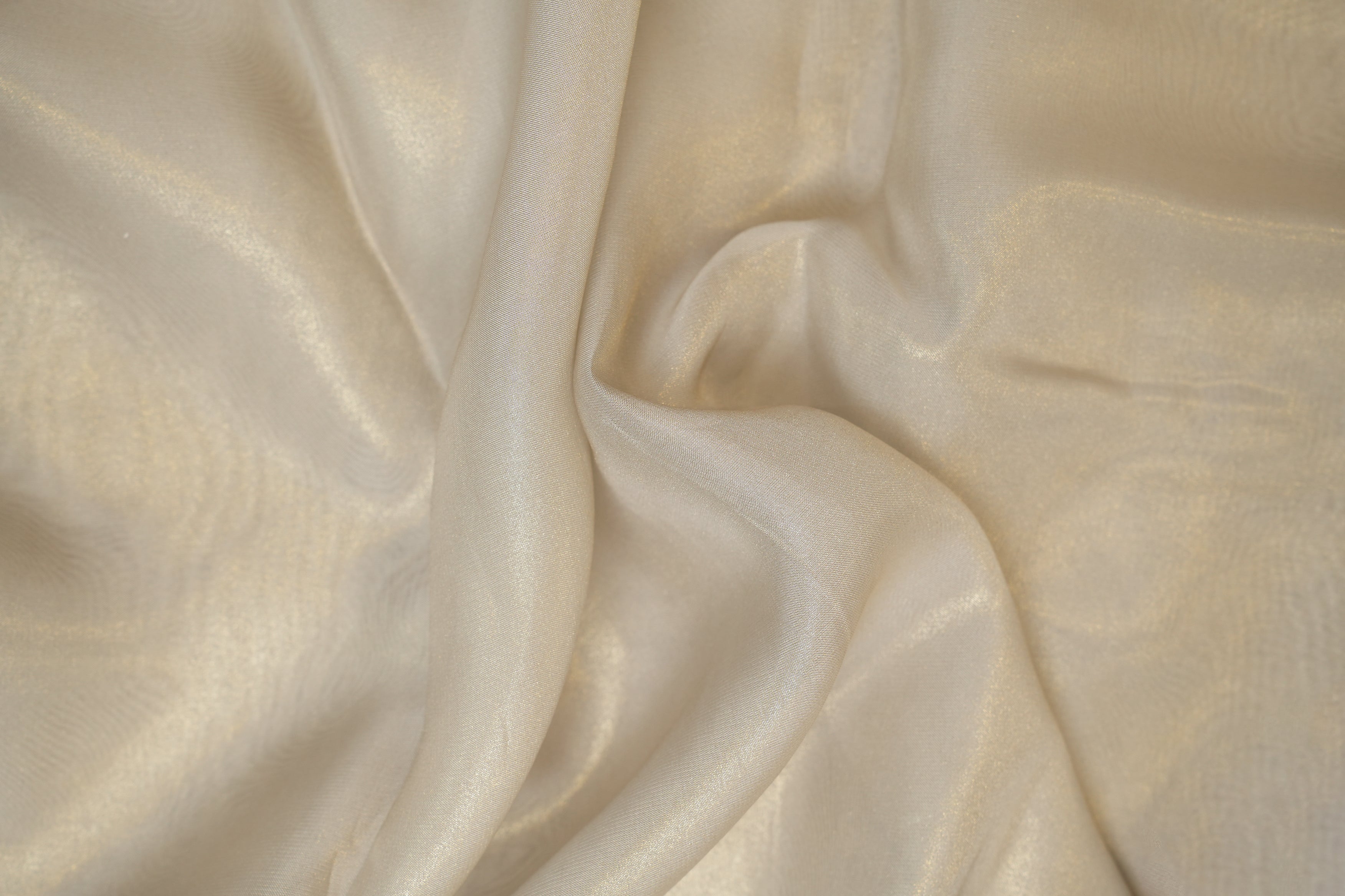 Light veg coloured glass oraganza fabric