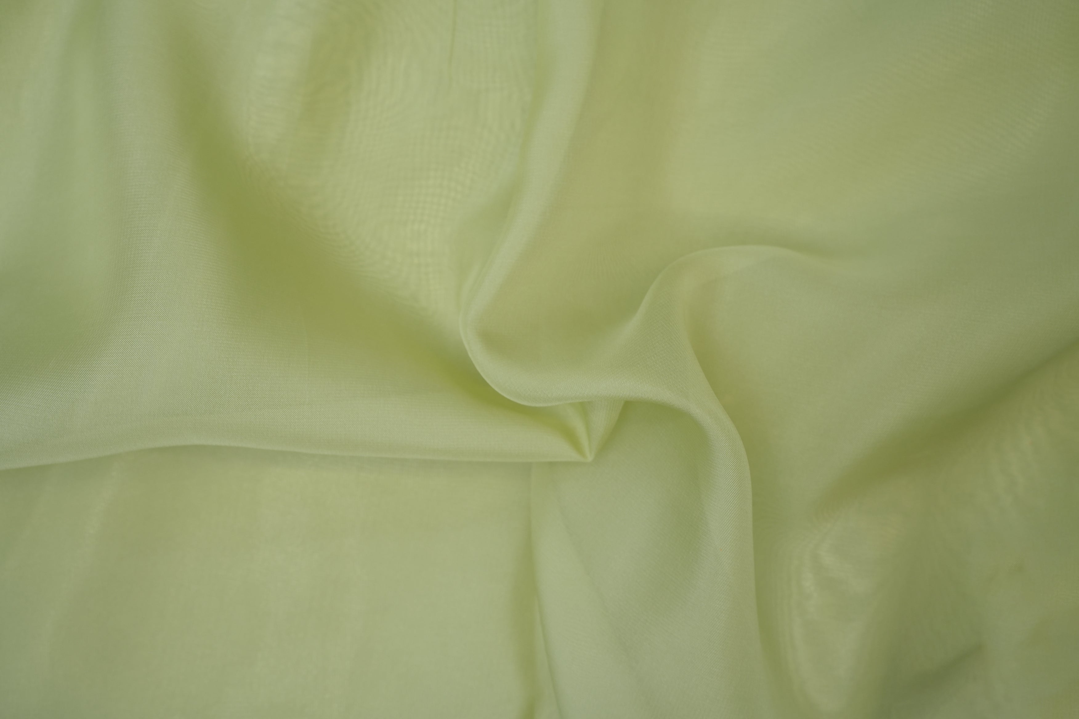 Pista green coloured glass oraganza fabric