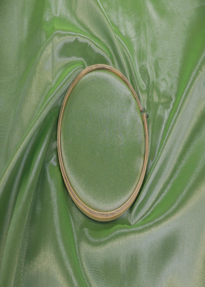 Parrot Green Coloured Tissue Fabric With Silver Shimmer |  8527(10)