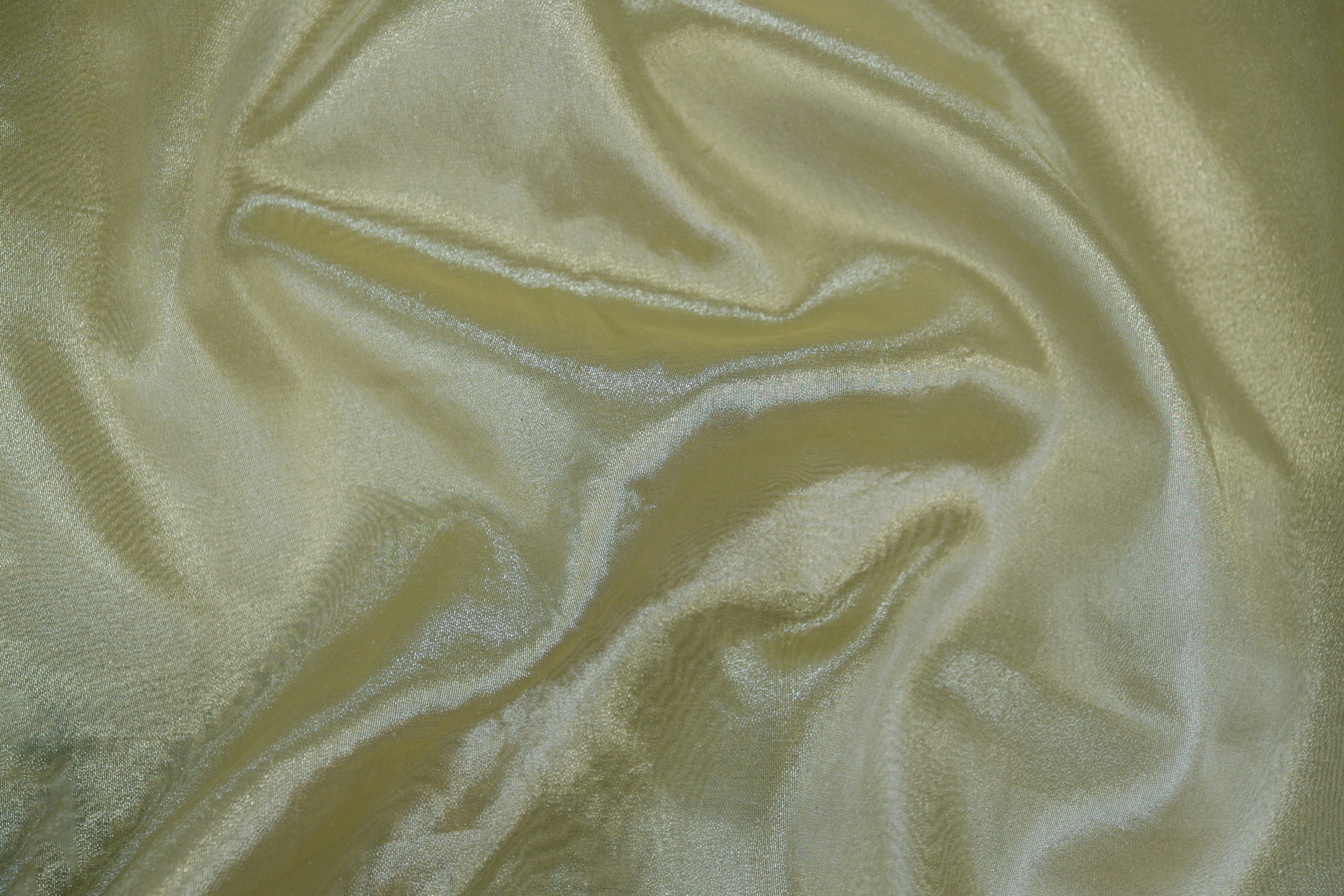 Ivory silver coloured tissue fabric with shimmer