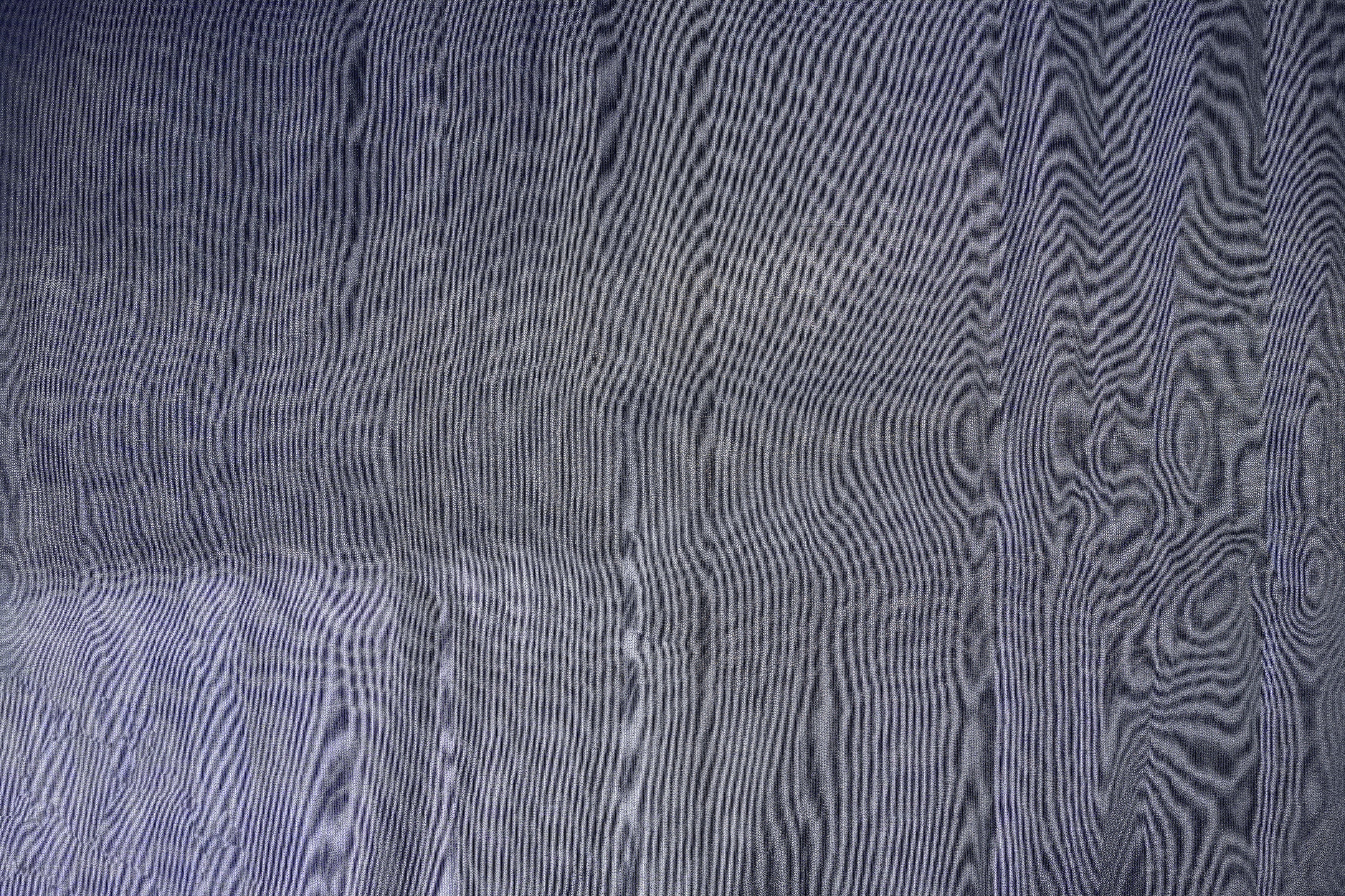 Royal blue coloured tissue fabric with silver shimmer