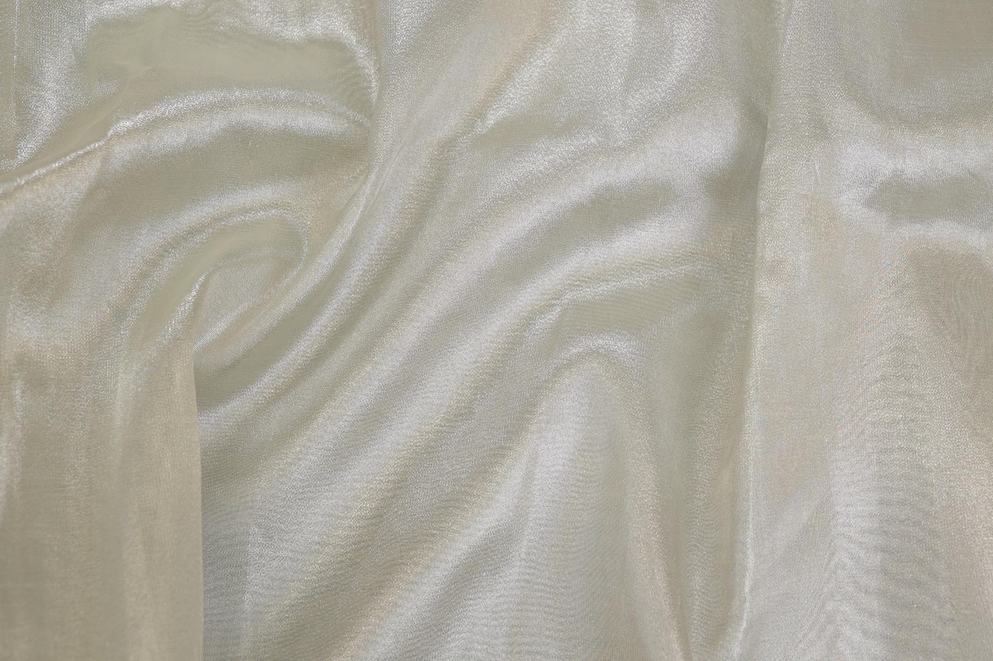 Silver coloured tissue fabric with shimmer