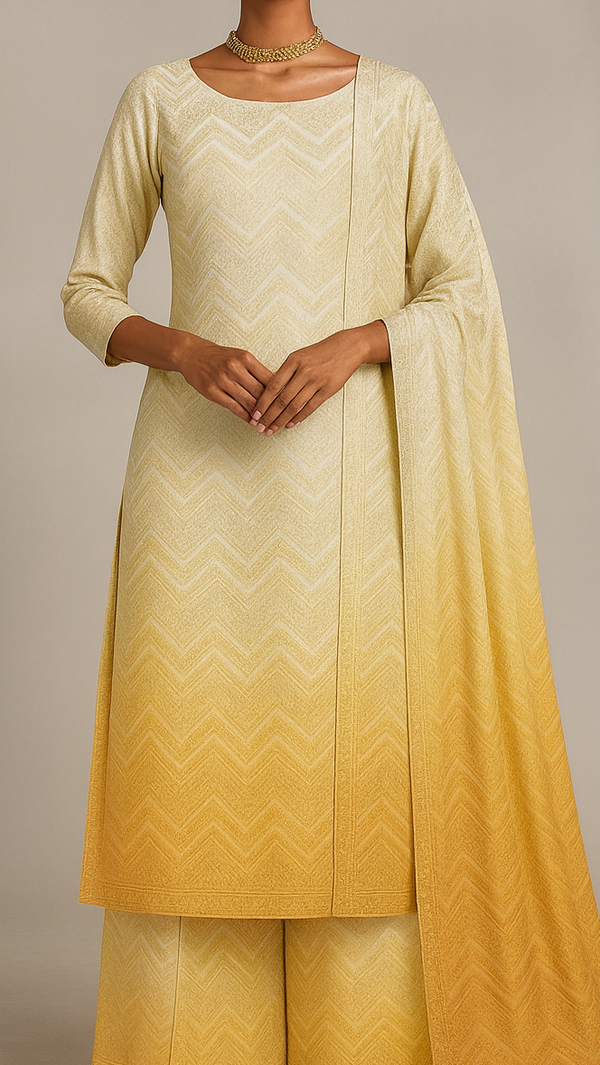 White Silk Fabric With Allover Zari Handloom 16218