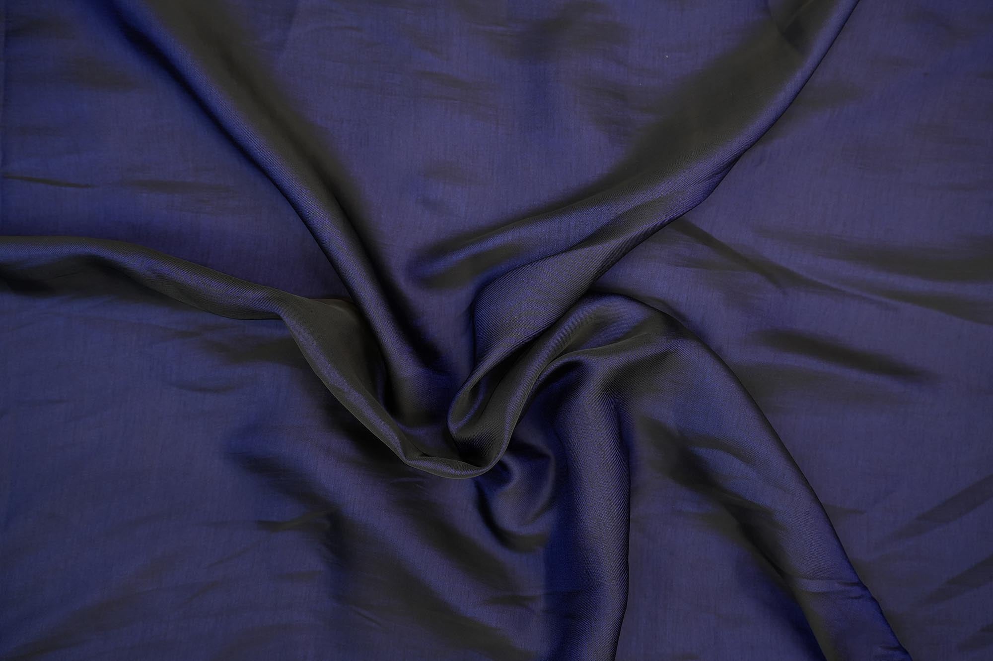 Dark navy blue coloured barfi silk fabric